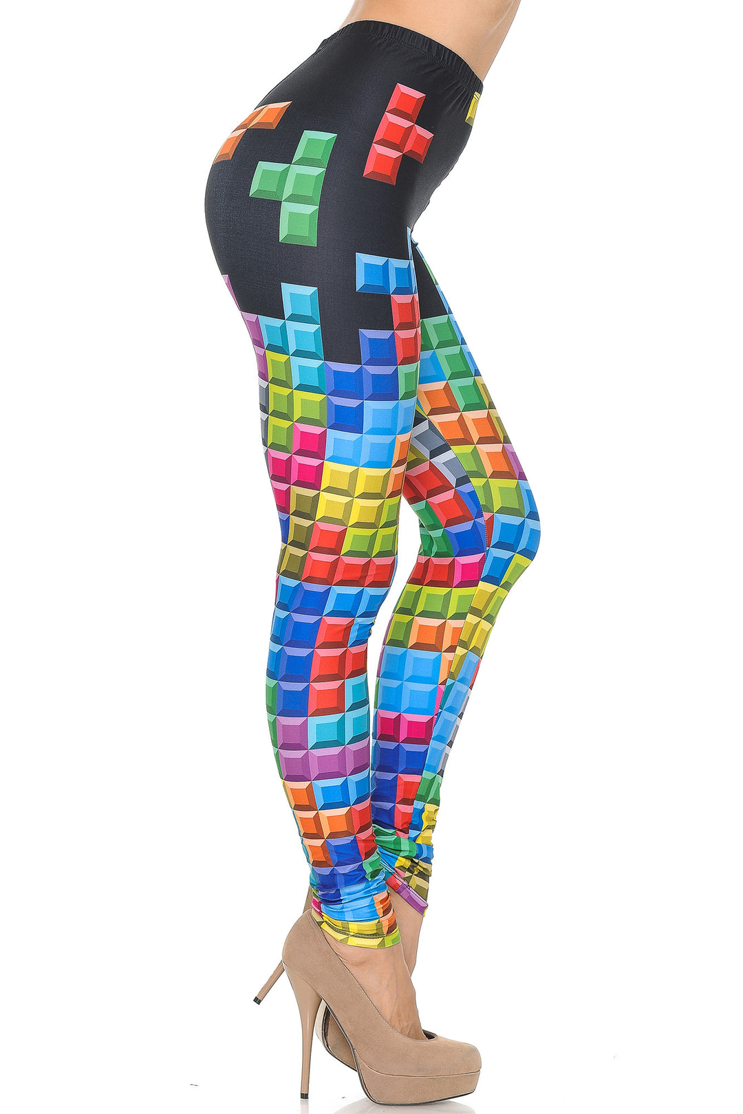 Wholesale Creamy Soft Tetris Leggings - USA Fashion