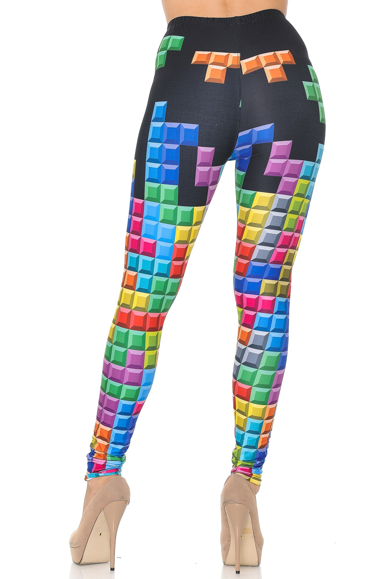 Wholesale Creamy Soft Tetris Extra Small Leggings - USA Fashion