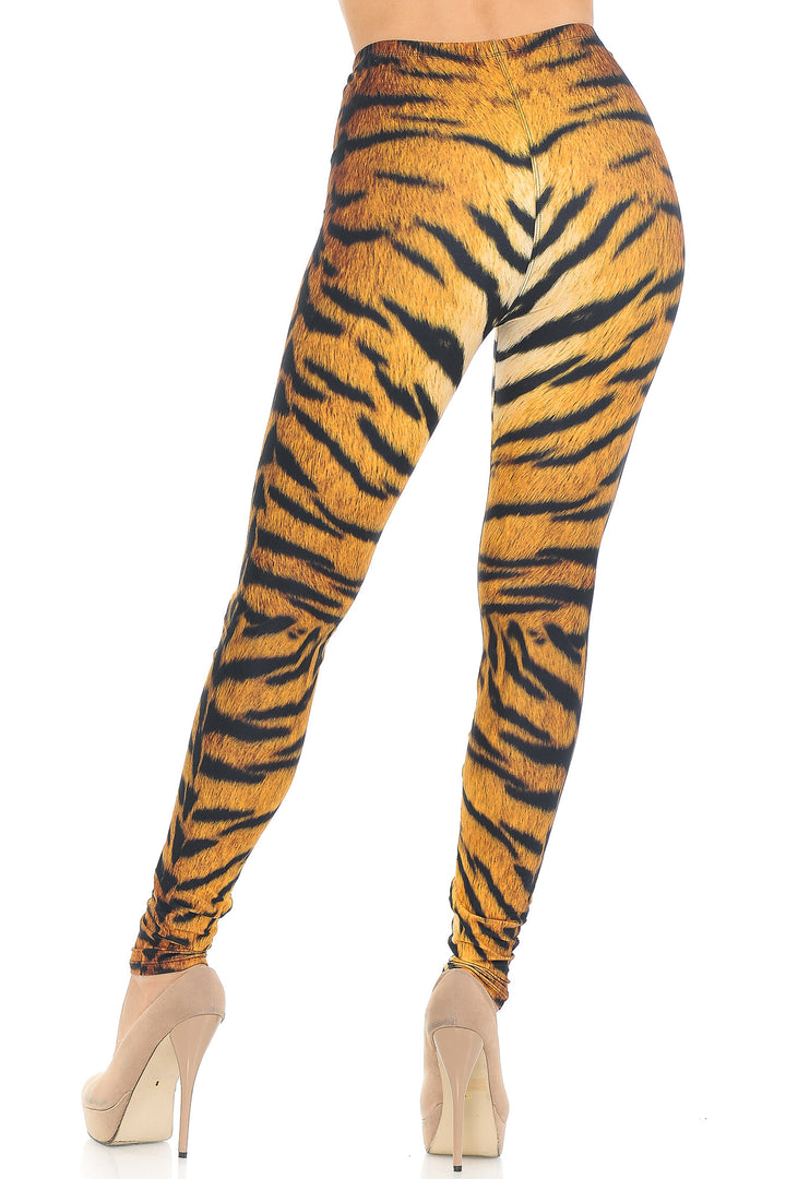 Wholesale Creamy Soft Tiger Print Extra Small Leggings - USA Fashion