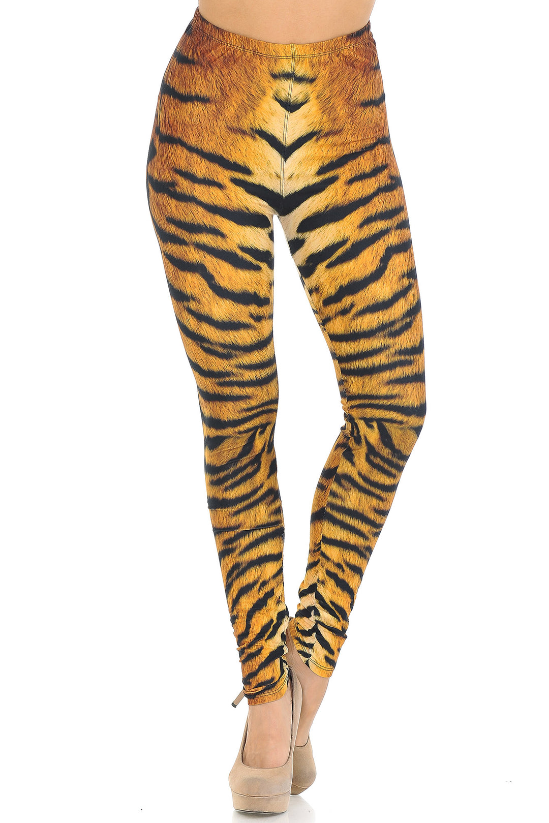 Wholesale Creamy Soft Tiger Print Extra Small Leggings - USA Fashion