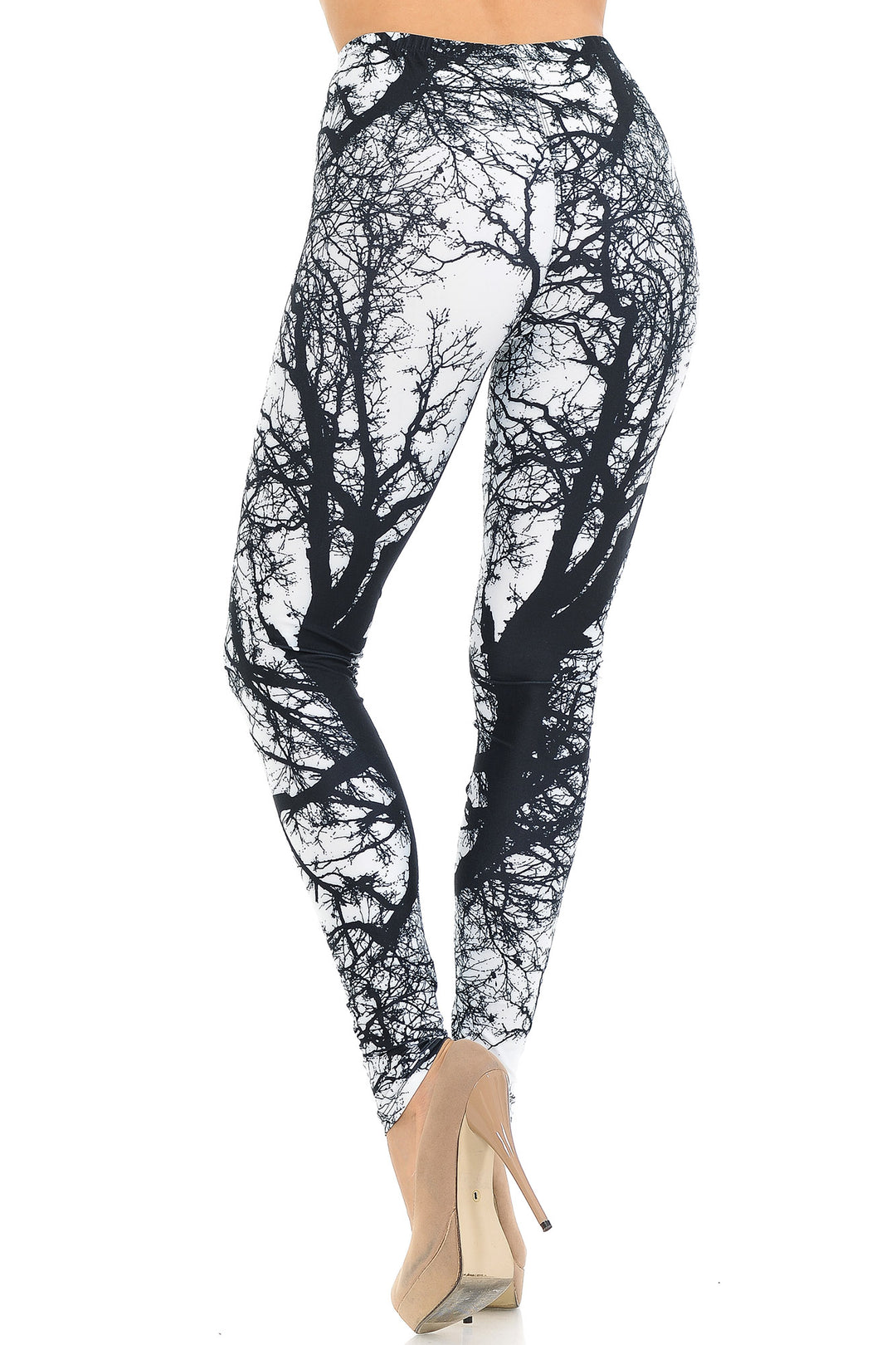 Wholesale Creamy Soft Photo Negative Tree Extra Small Leggings - USA Fashion