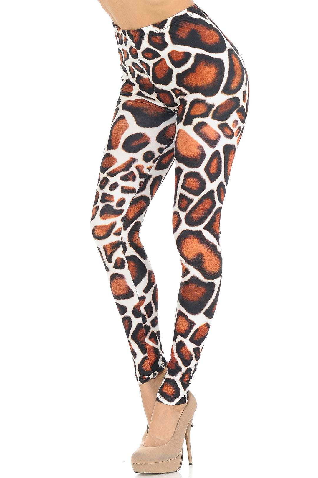 Wholesale Creamy Soft Giraffe Print Leggings - USA Fashion