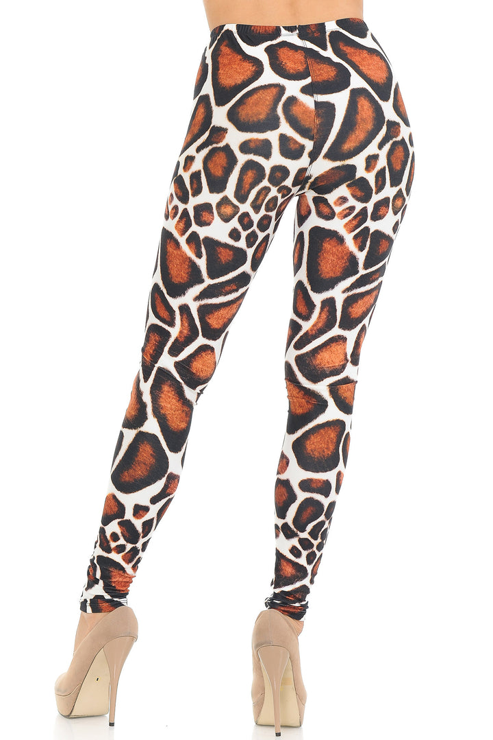 Wholesale Creamy Soft Giraffe Print Leggings - USA Fashion