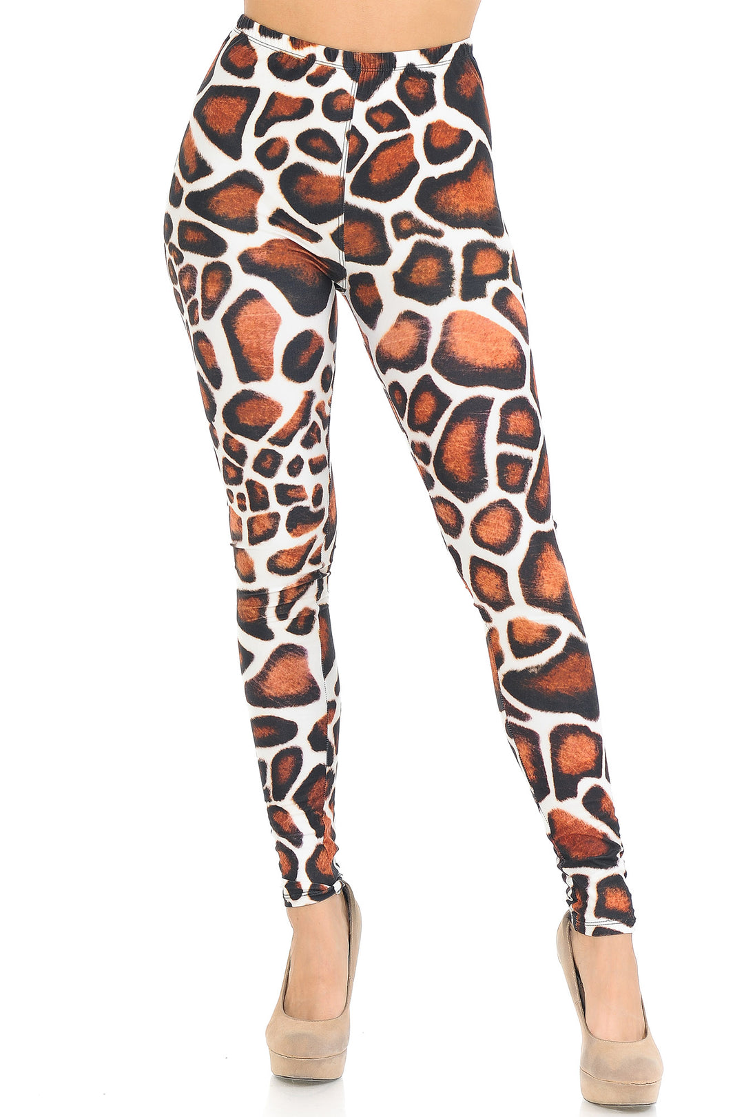 Wholesale Creamy Soft Giraffe Print Leggings - USA Fashion