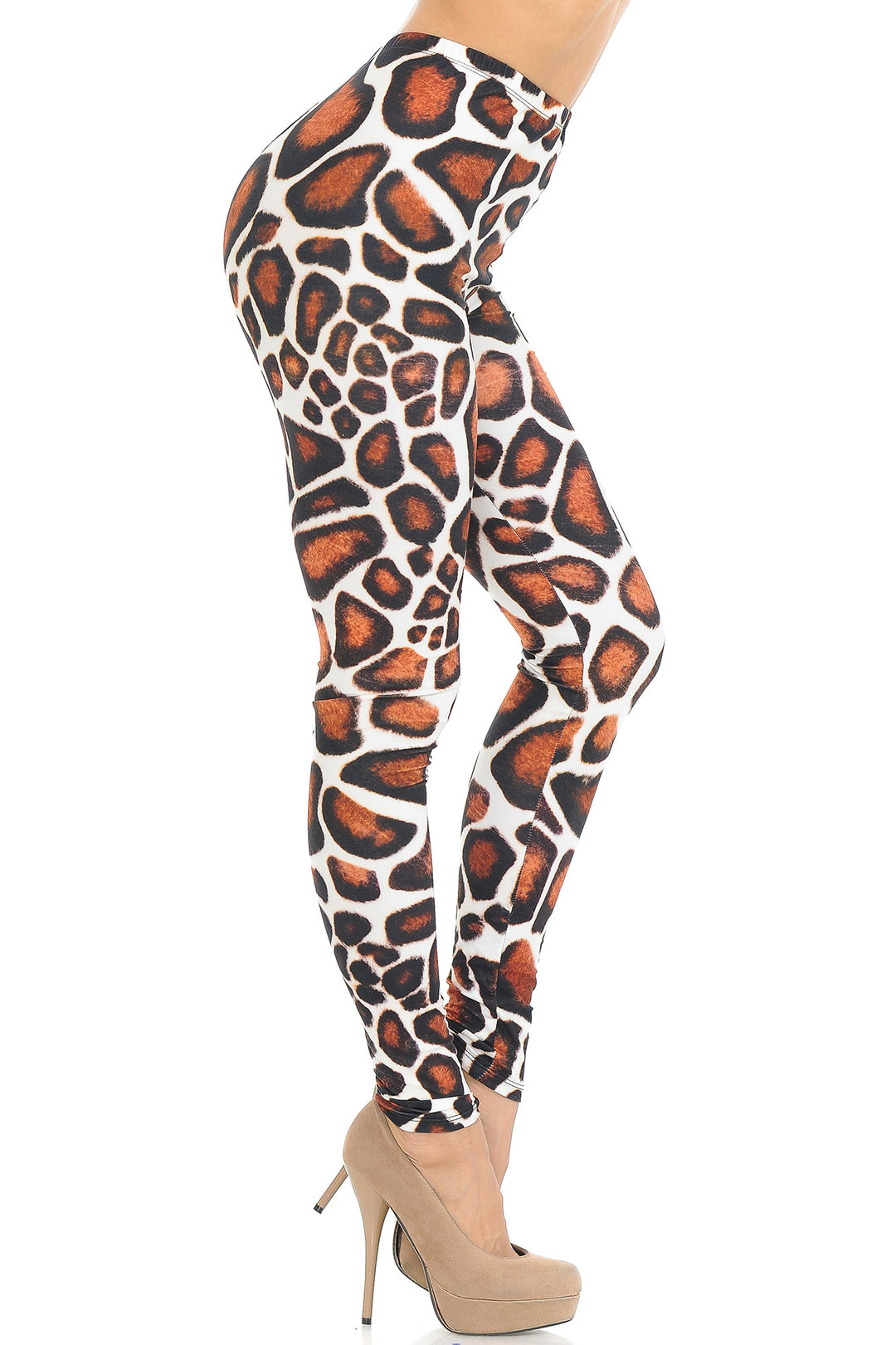 Wholesale Creamy Soft Giraffe Print Leggings - USA Fashion
