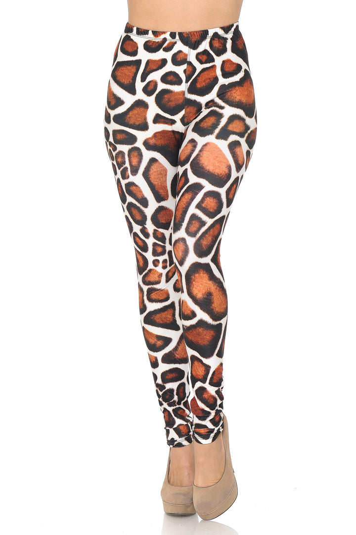 Wholesale Creamy Soft Giraffe Print Leggings - USA Fashion