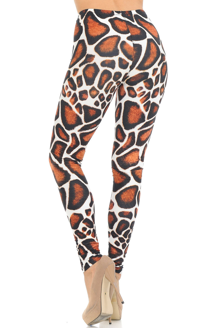 Wholesale Creamy Soft Giraffe Print Extra Small Leggings - USA Fashion