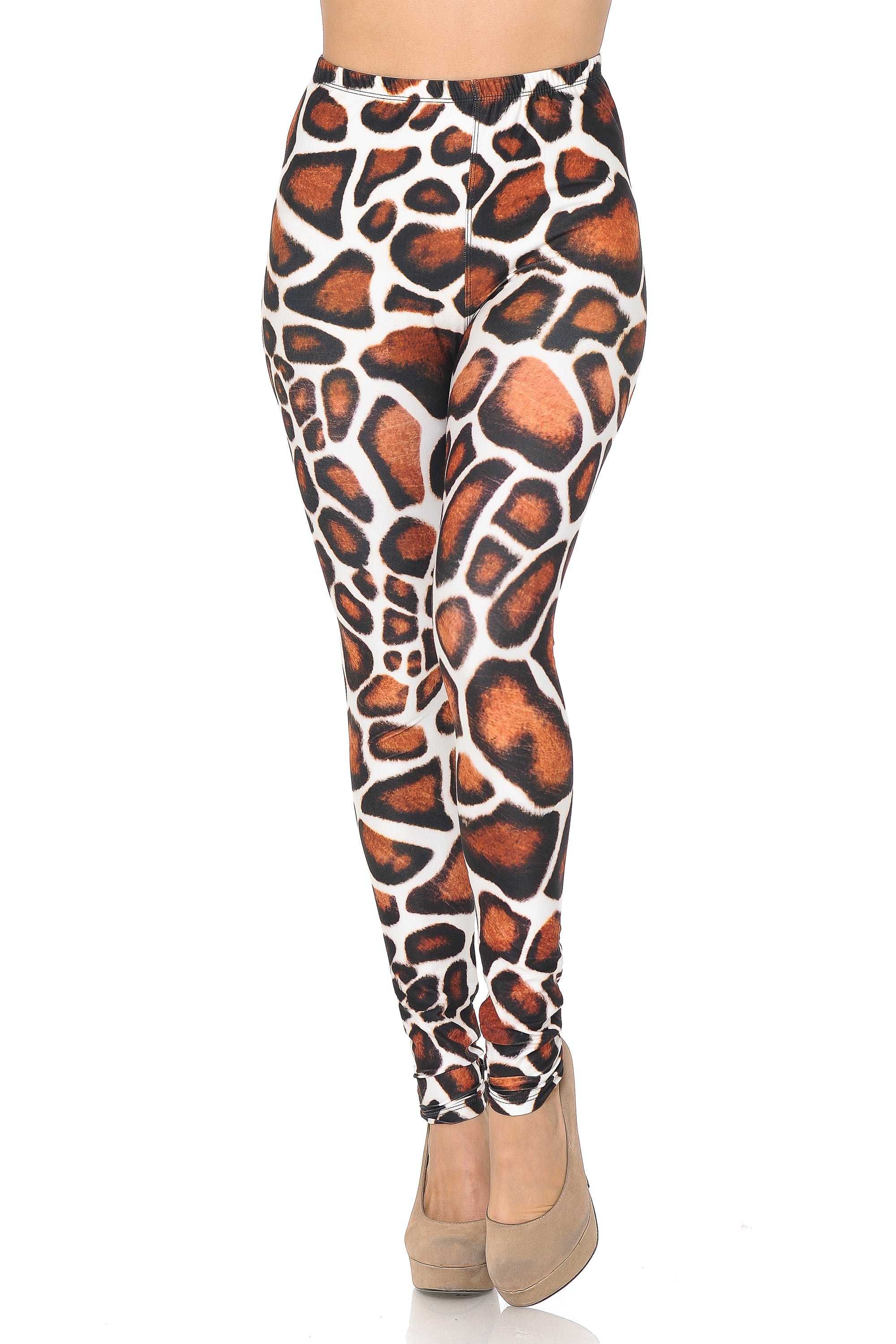 Wholesale Creamy Soft Giraffe Print Extra Small Leggings - USA Fashion