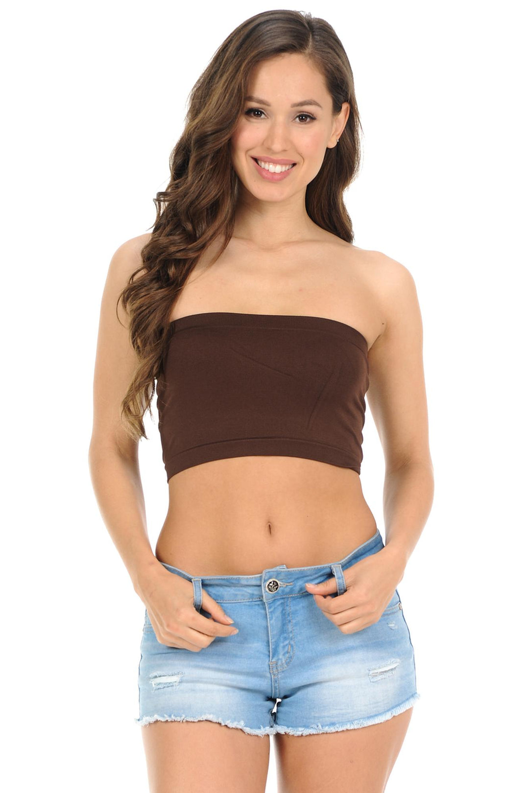 Wholesale Bandeau Nylon Spandex Top