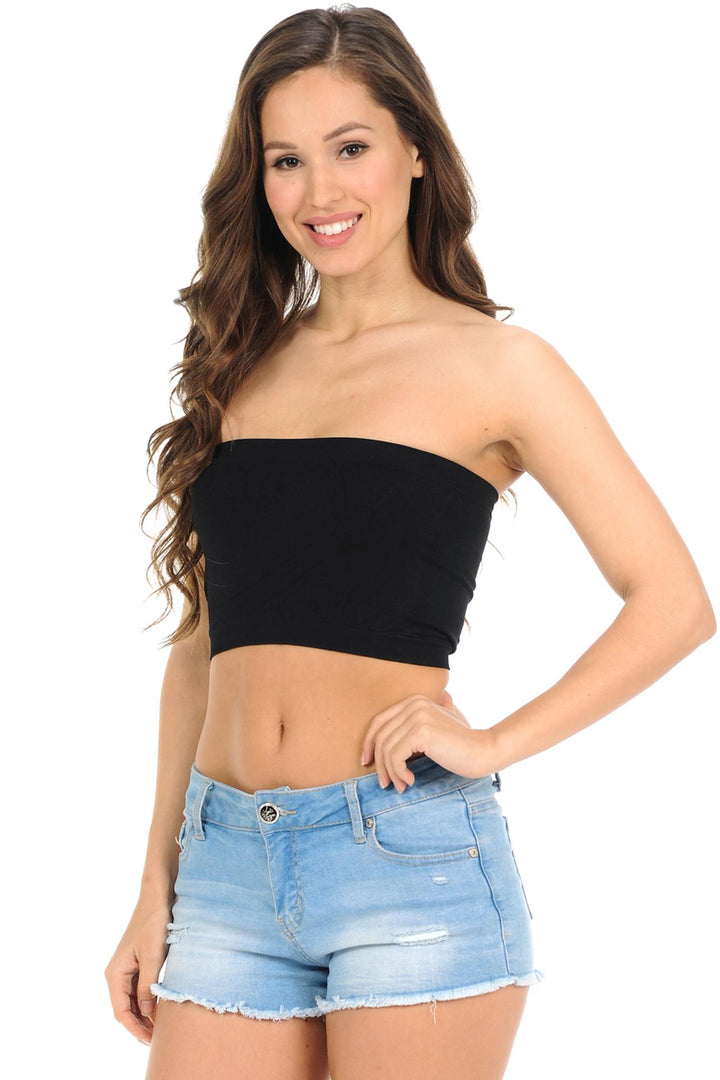 Wholesale Bandeau Nylon Spandex Top