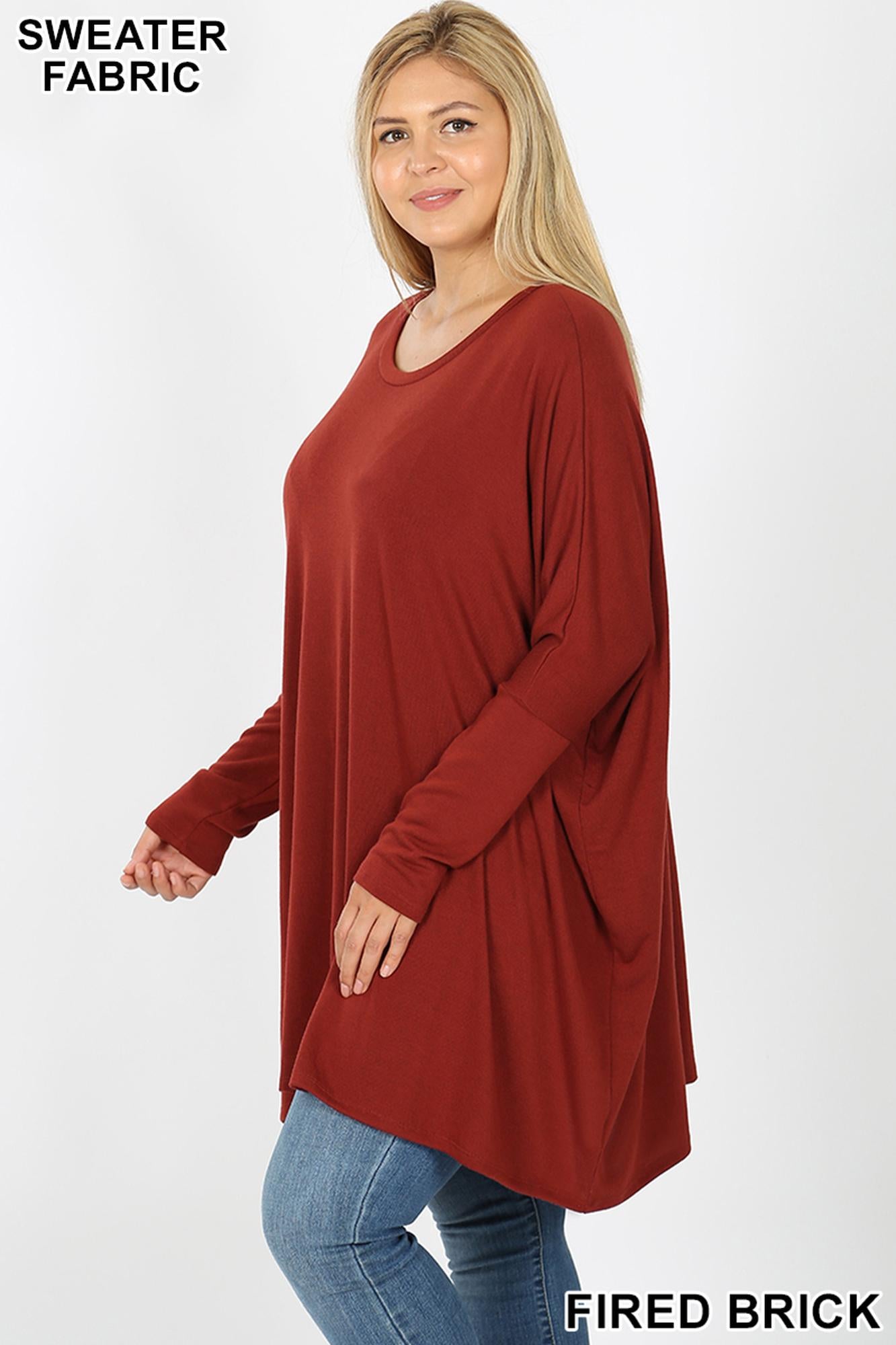 Wholesale Oversized Round Neck Poncho Plus Size Sweater