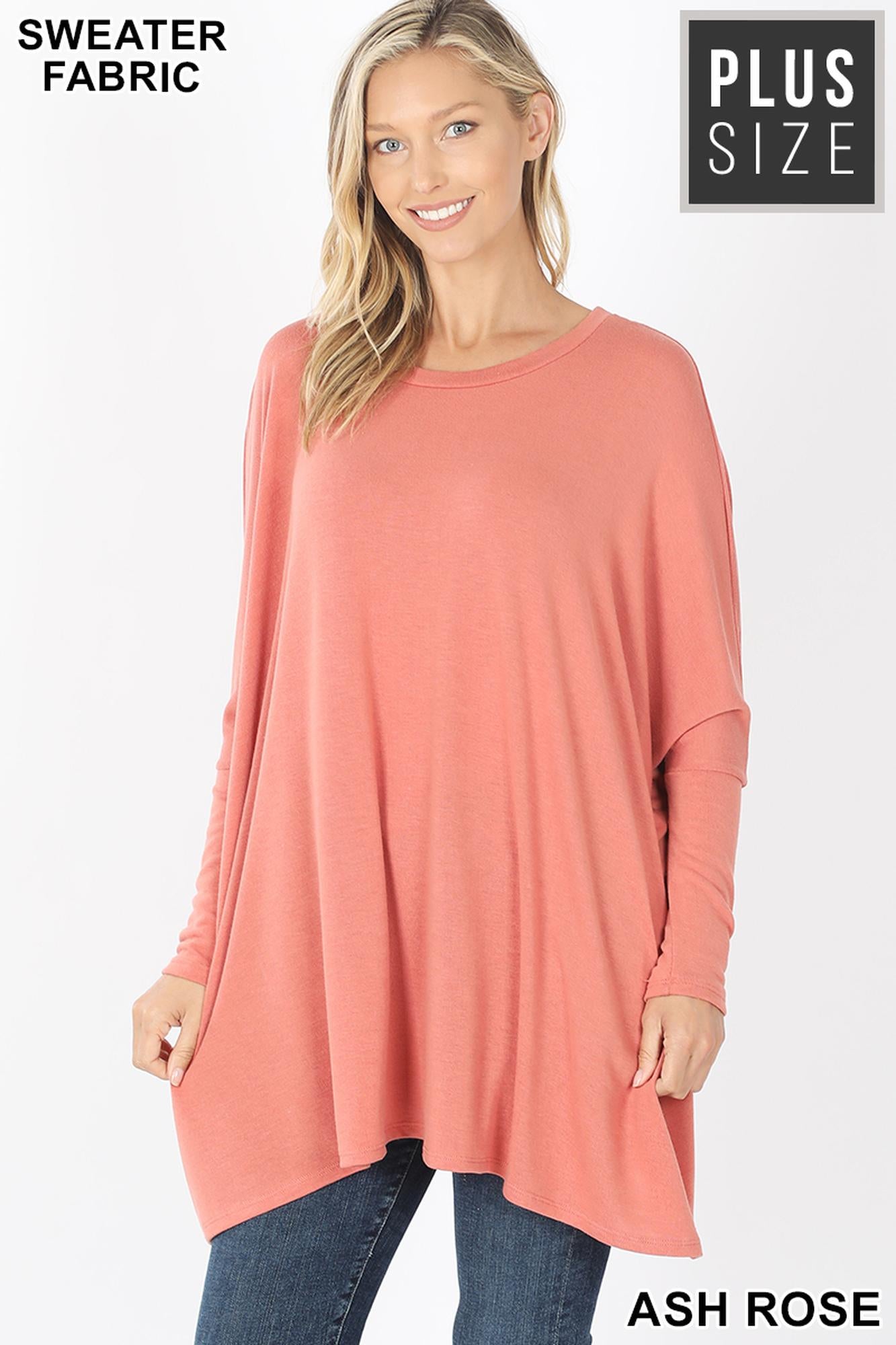 Wholesale Oversized Round Neck Poncho Plus Size Sweater