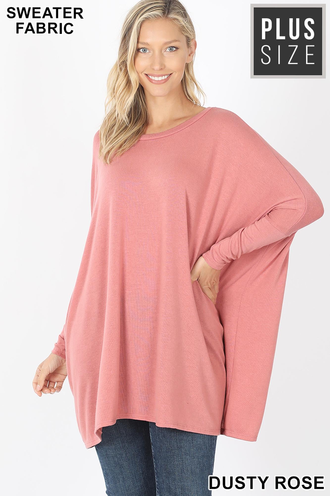 Wholesale Oversized Round Neck Poncho Plus Size Sweater