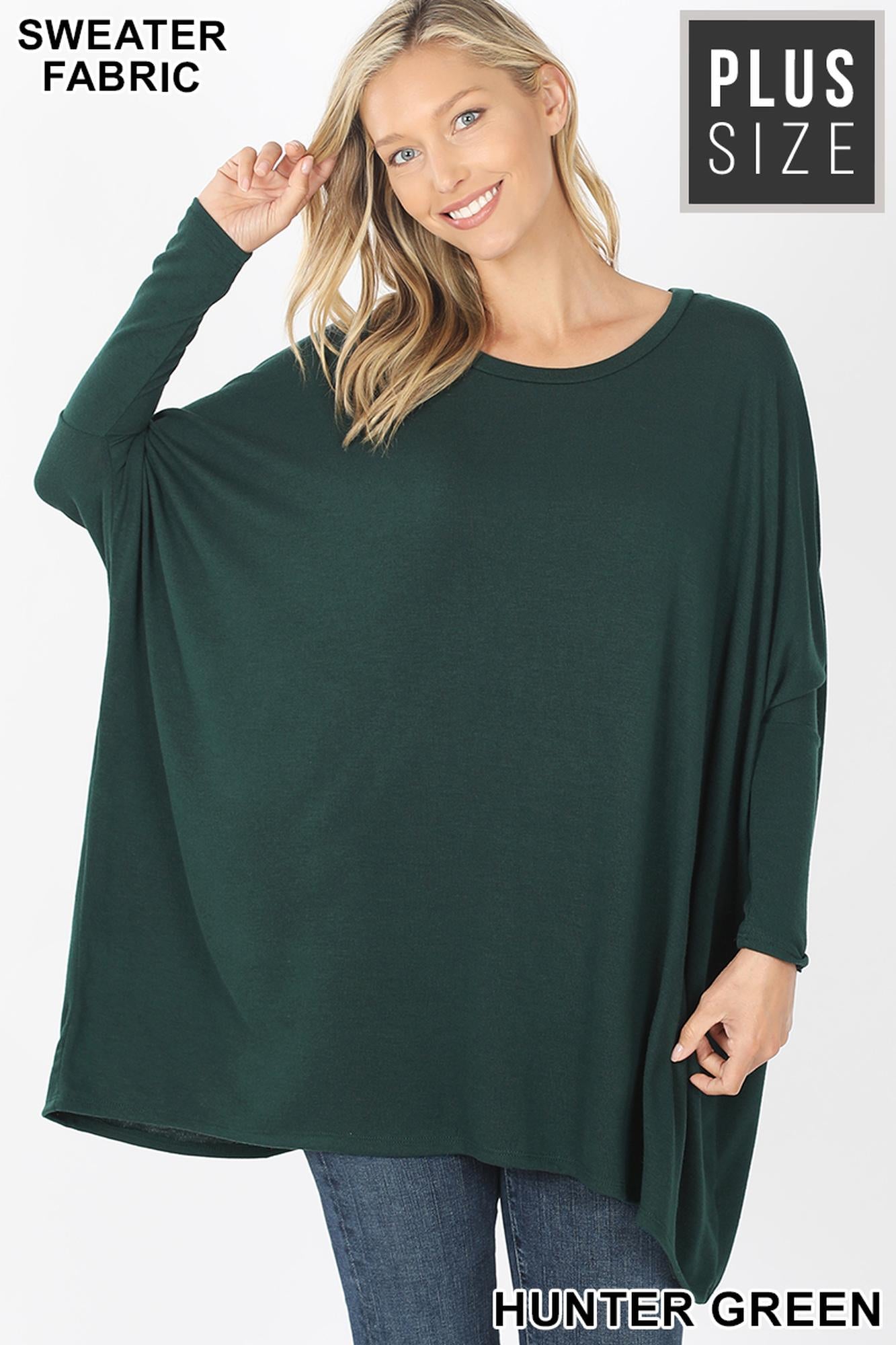 Wholesale Oversized Round Neck Poncho Plus Size Sweater