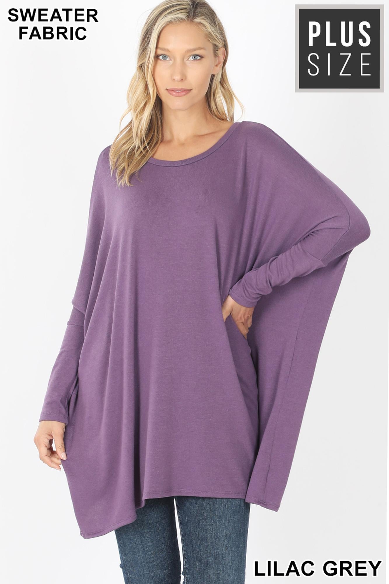 Wholesale Oversized Round Neck Poncho Plus Size Sweater