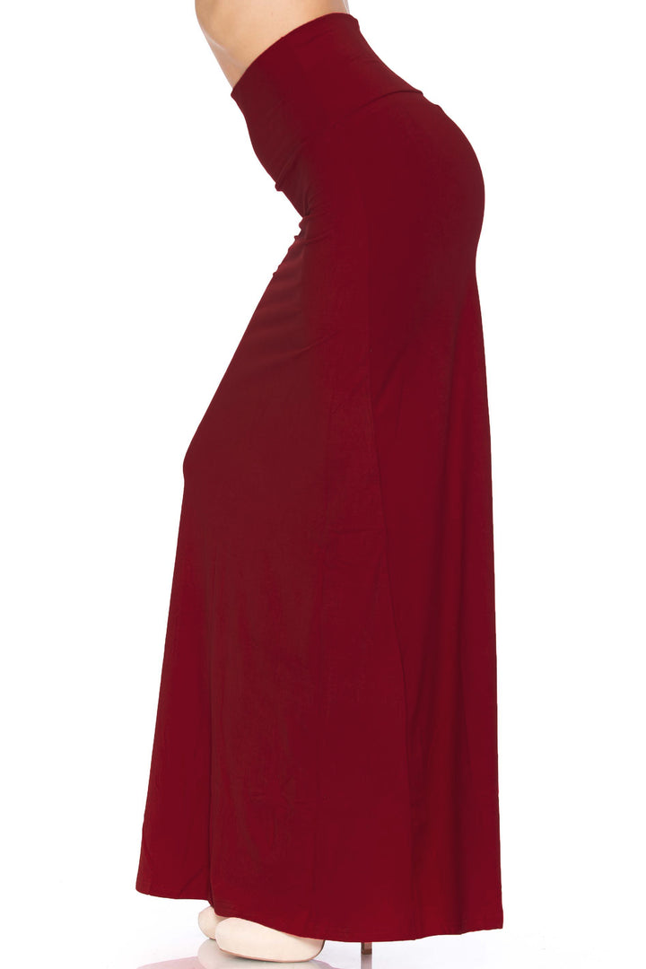 Wholesale Buttery Smooth Solid Black Maxi Skirt OSReg
