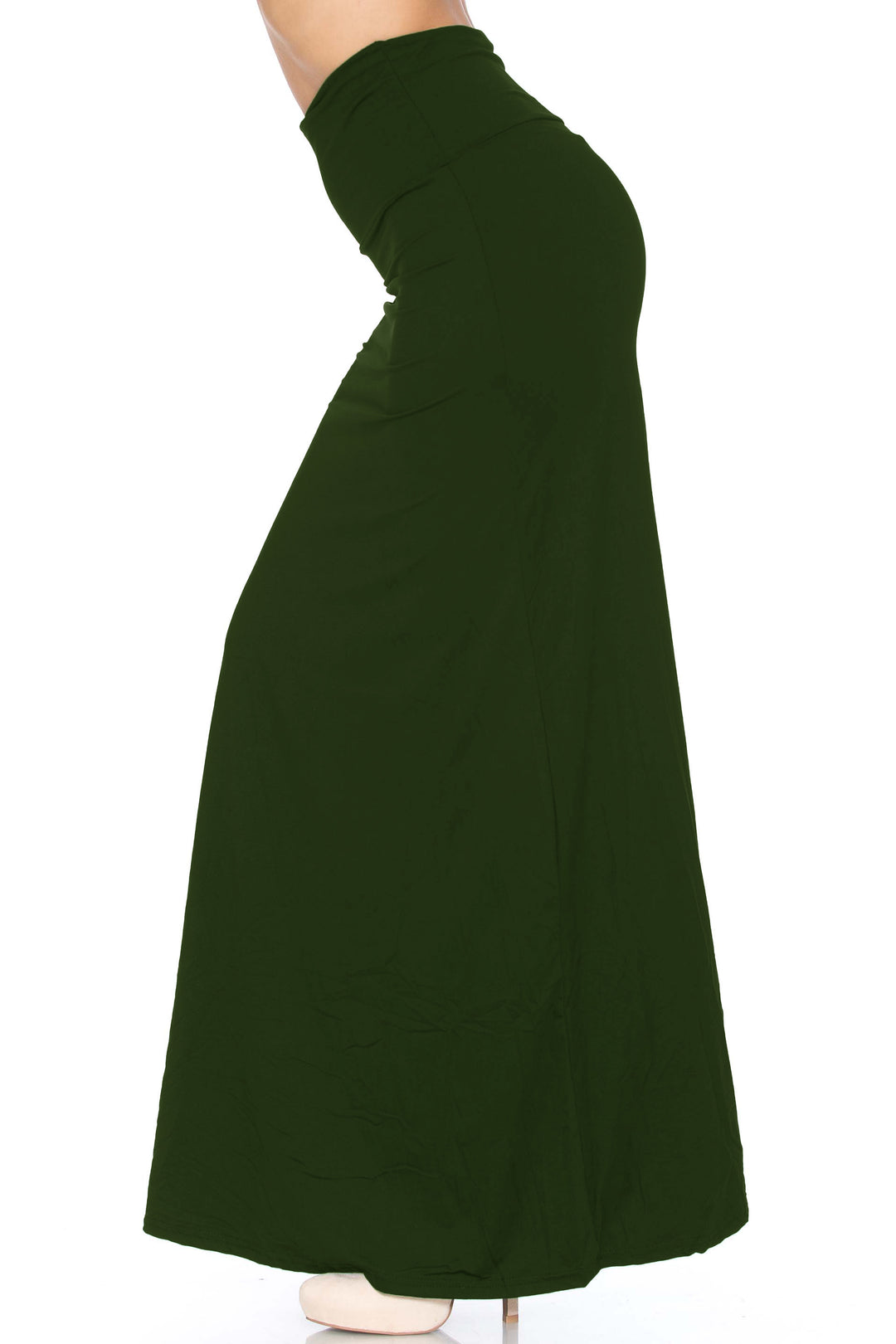 Wholesale Buttery Smooth Solid Black Maxi Skirt OSReg