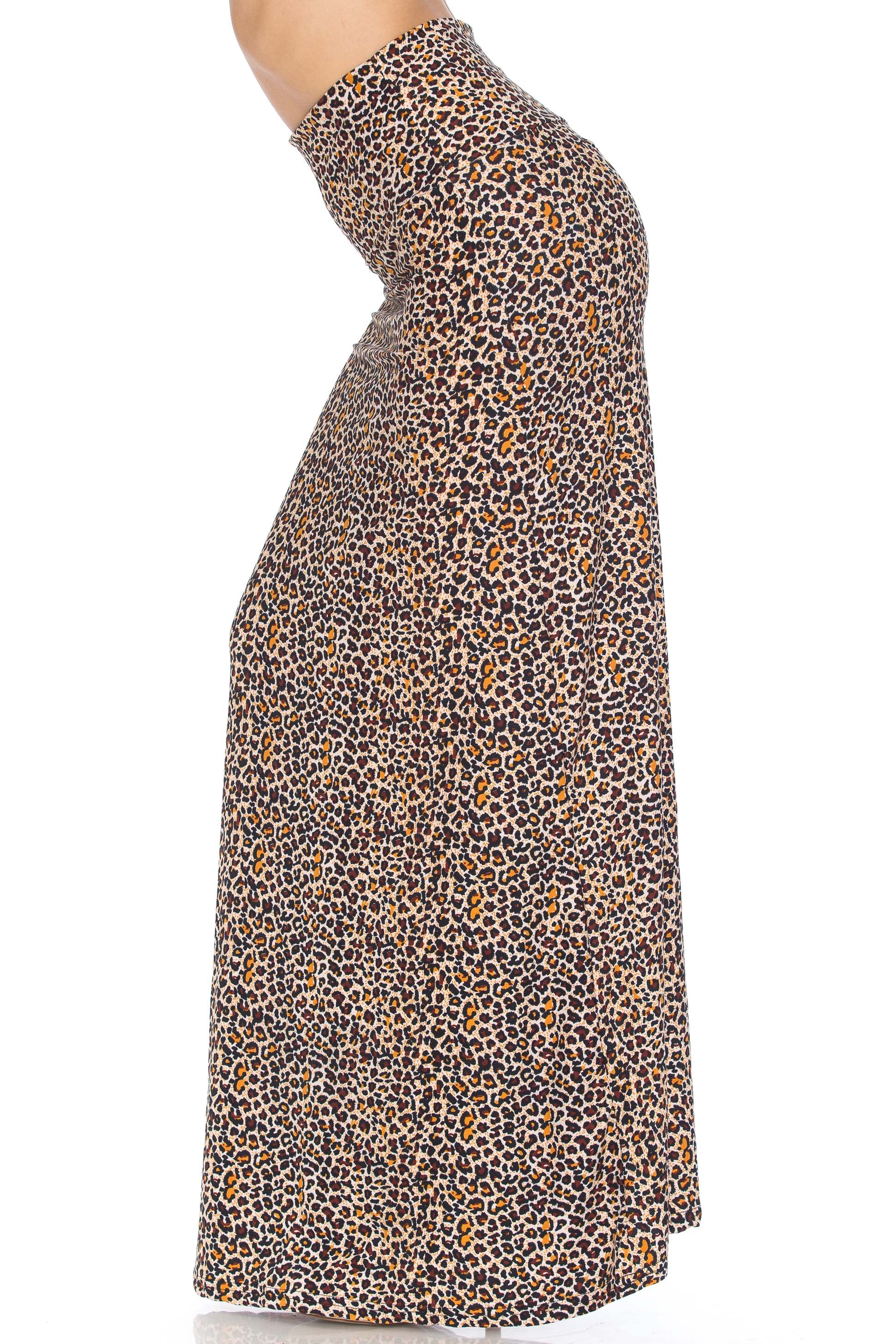 Wholesale Buttery Smooth Savage Leopard Plus Size Maxi Skirt