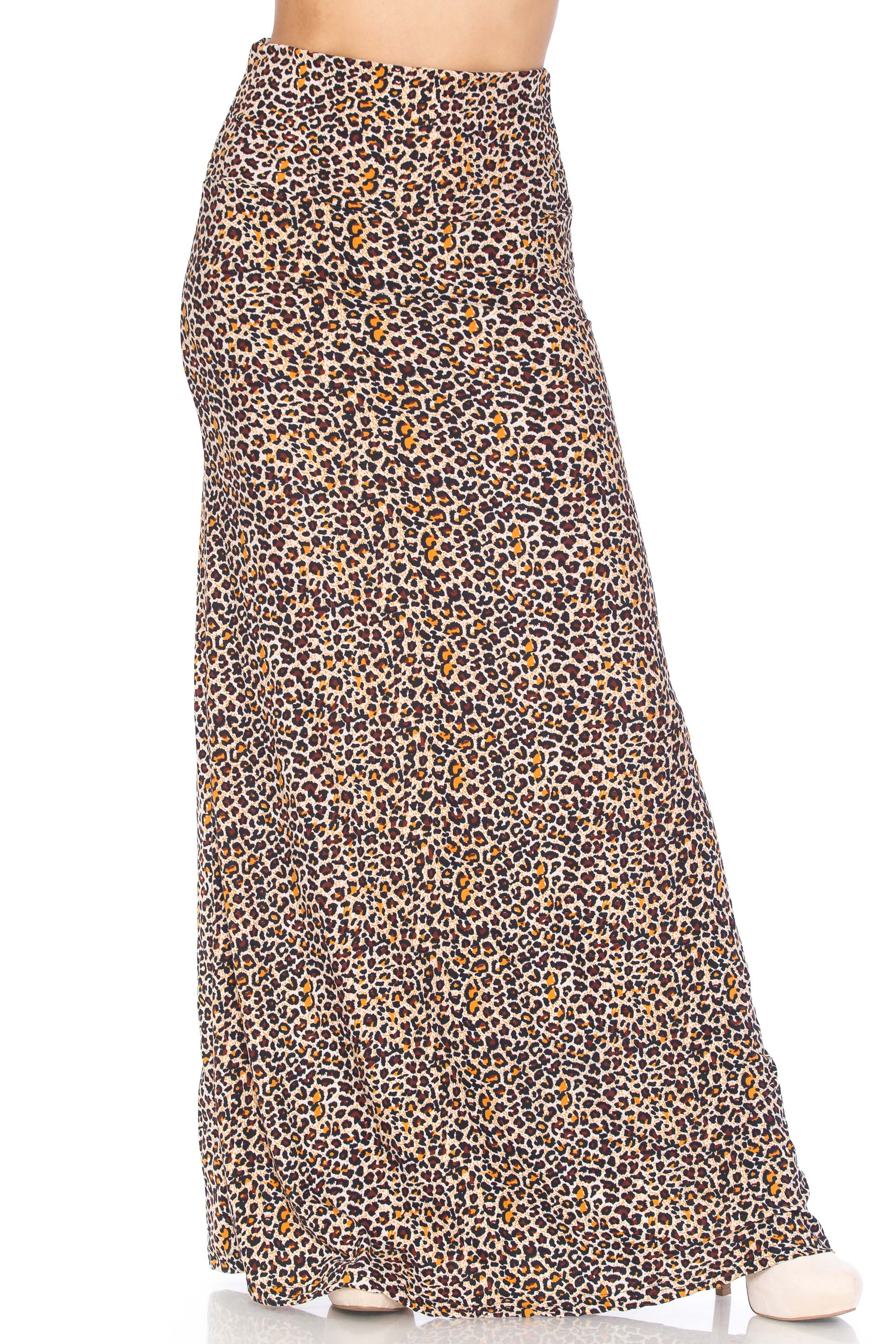 Wholesale Buttery Smooth Savage Leopard Plus Size Maxi Skirt