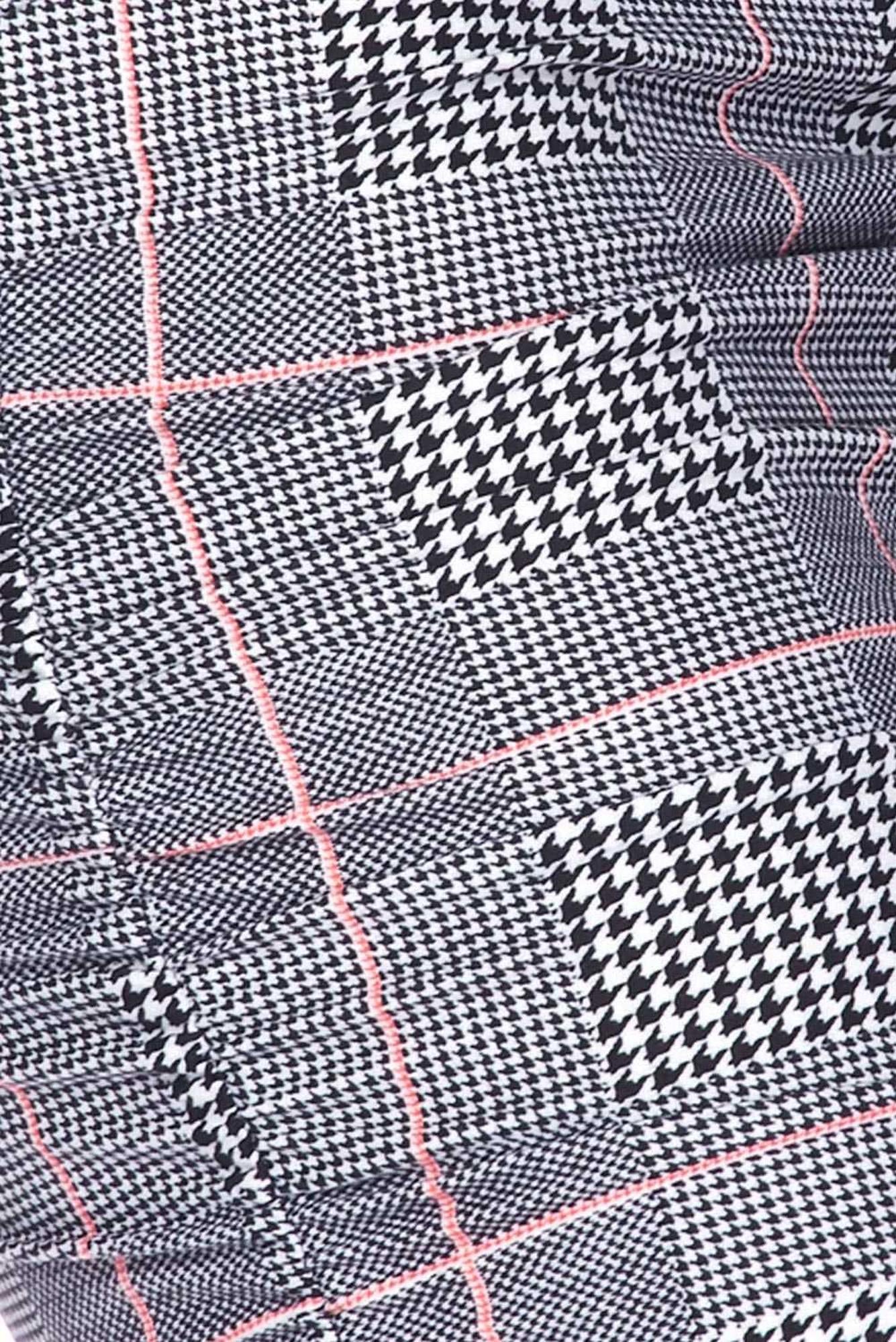 Wholesale Buttery Smooth Coral Accent Glenn Plaid Pencil Skirt