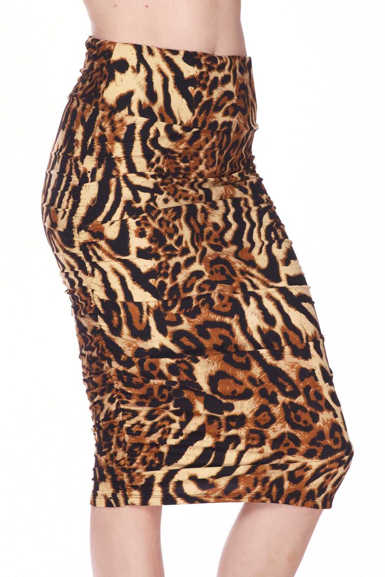 Wholesale Buttery Smooth Predator Leopard Pencil Skirt