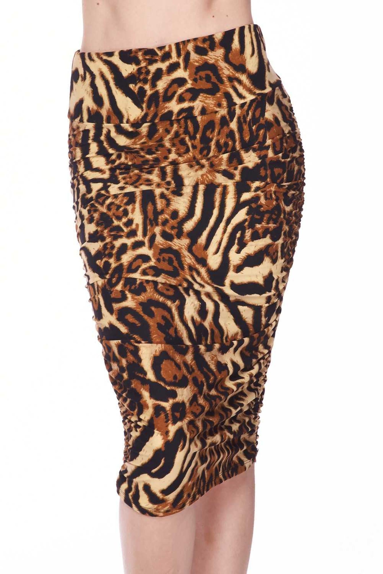 Wholesale Buttery Smooth Predator Leopard Pencil Skirt