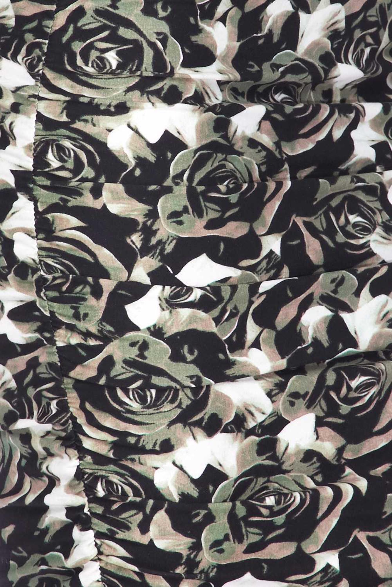 Wholesale Buttery Smooth Olive Rose Pencil Skirt