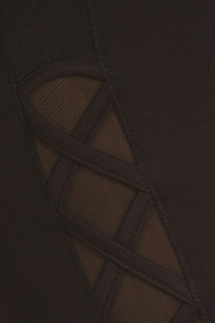 Wholesale Side Crisscross Mesh Sport Plus Size Leggings