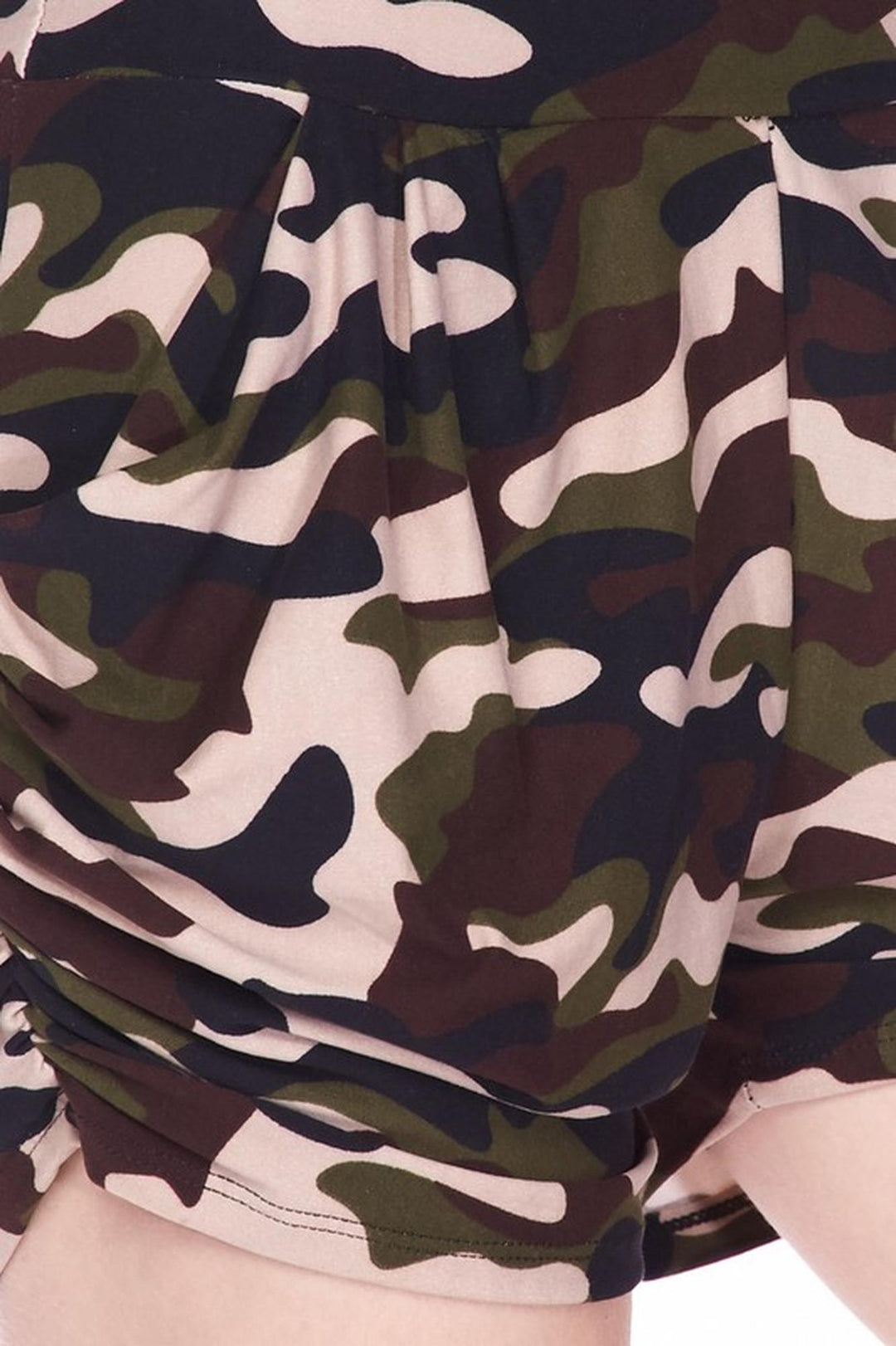 Wholesale Buttery Smooth Flirty Camouflage Harem Shorts