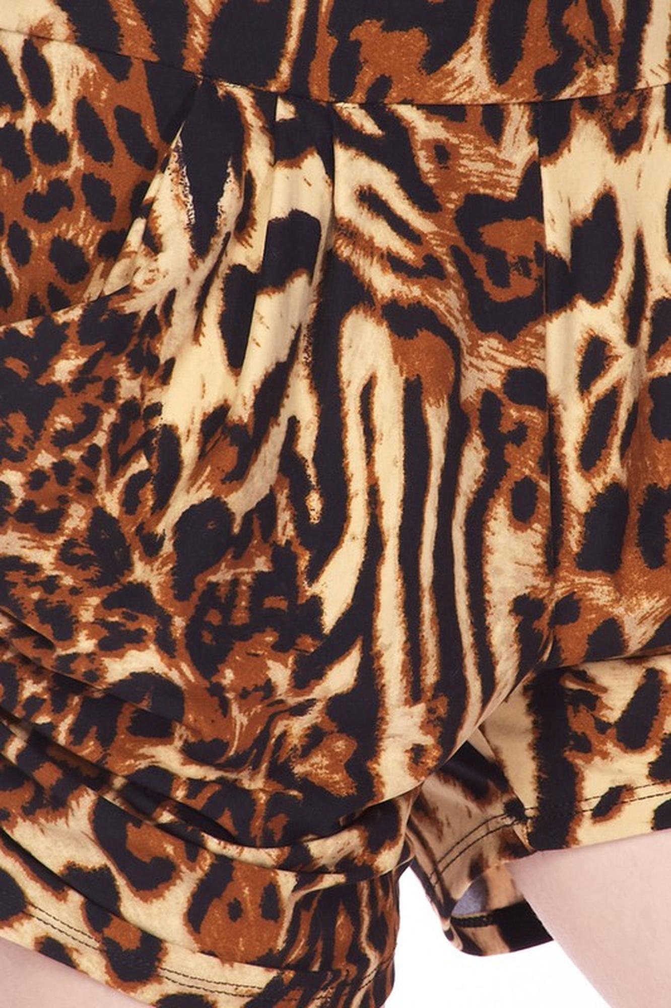 Wholesale Buttery Smooth Predator Leopard Plus Size Harem Shorts
