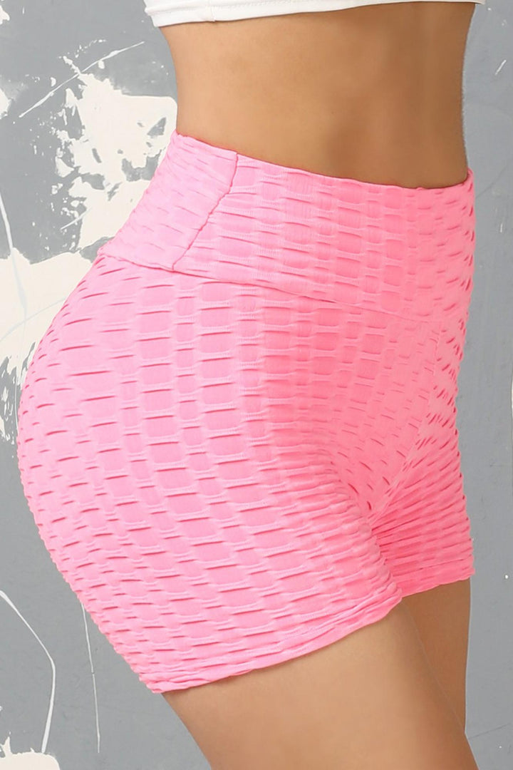 Wholesale Solid Textured Scrunch Butt Sport Shorts