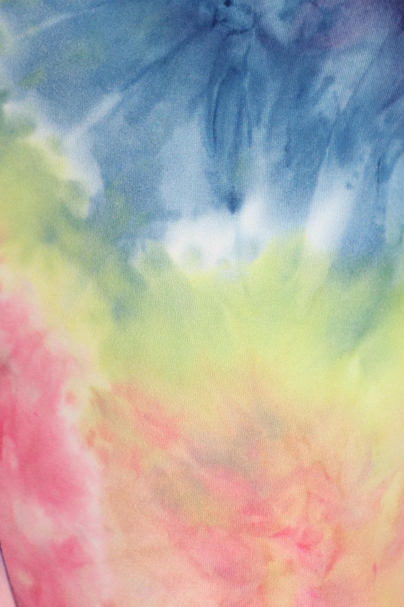 Wholesale Brushed Tie Dye High Waisted Biker Shorts