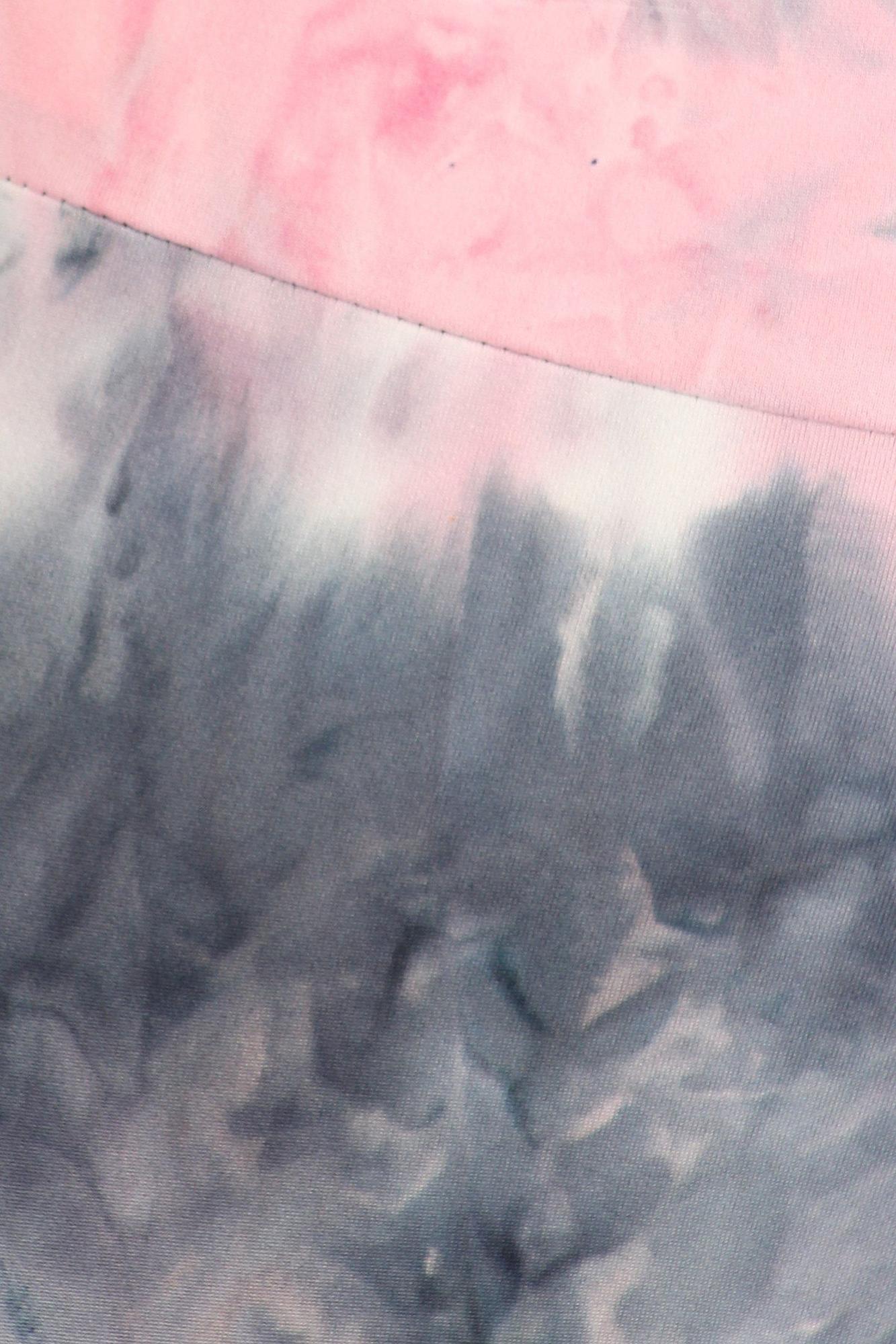 Wholesale Brushed Tie Dye High Waisted Biker Shorts