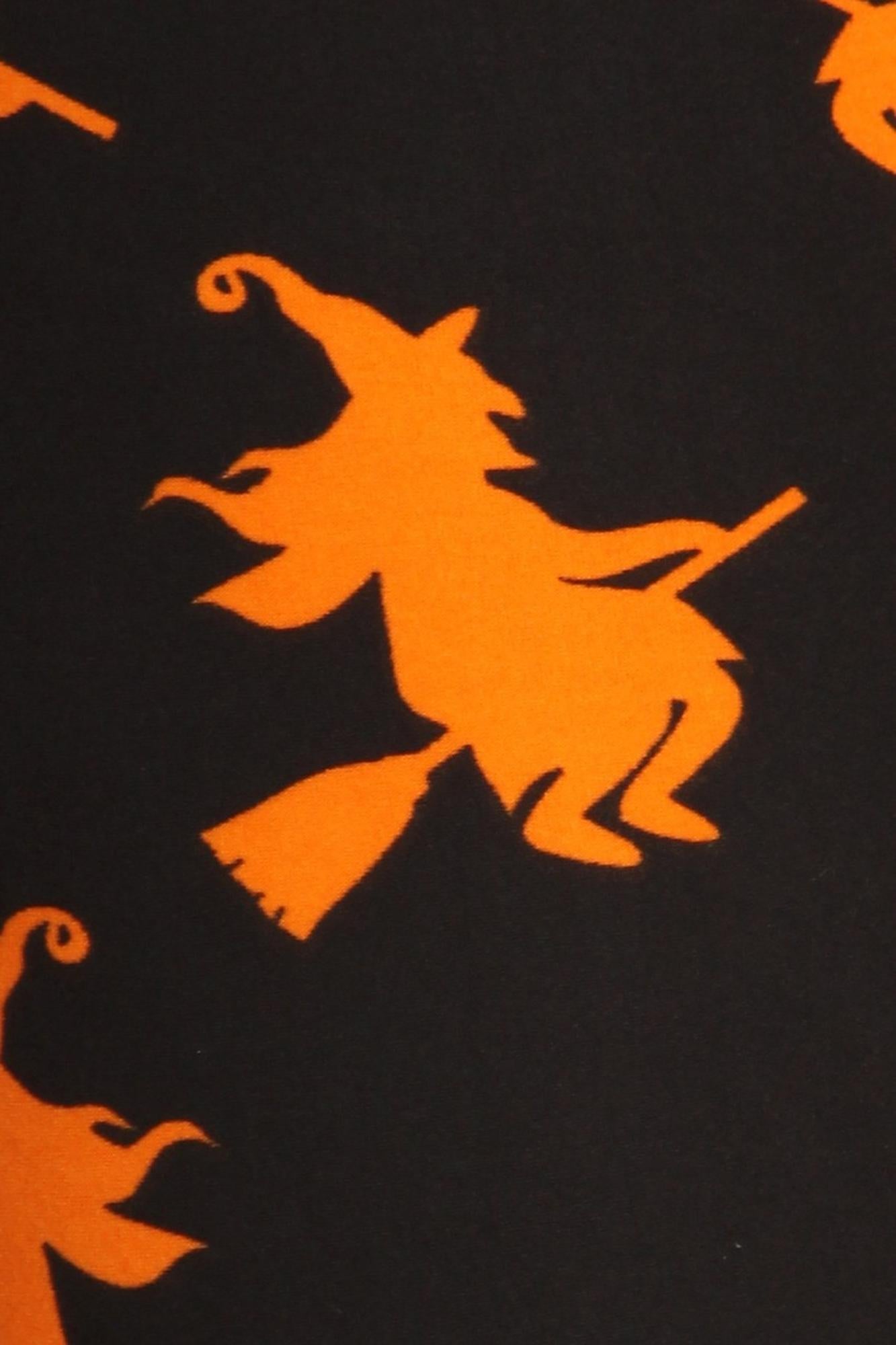 Wholesale Buttery Soft Broomstick Witches Kids Leggings