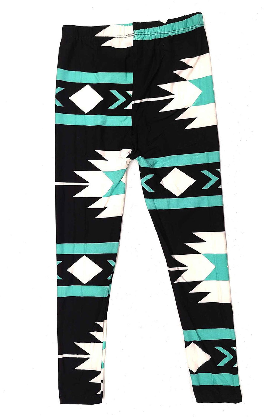 Wholesale Buttery Soft Mint Aztec Tribal Kids Leggings