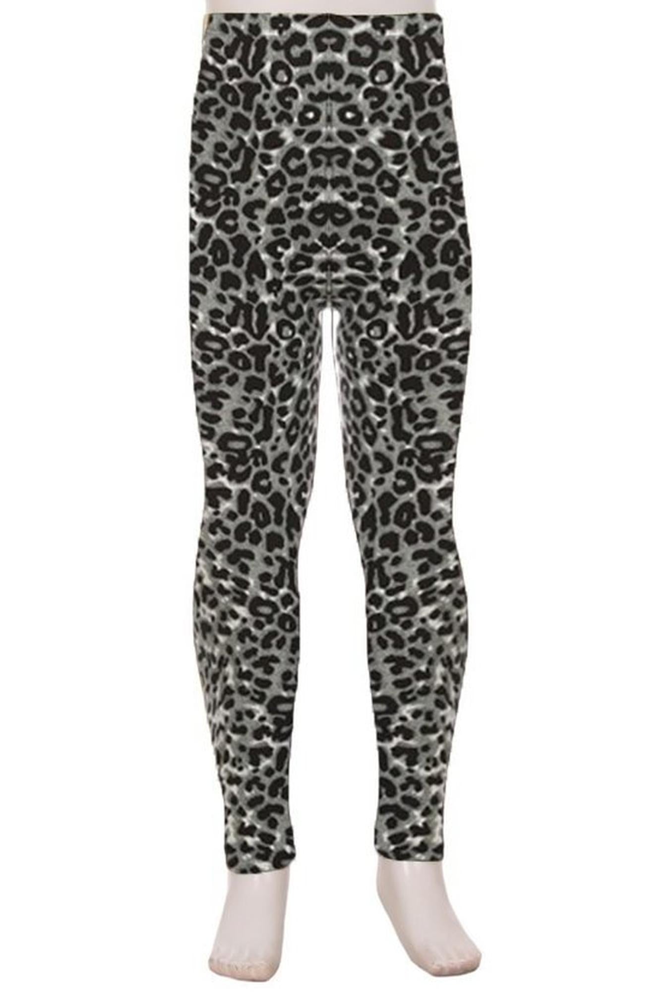 Wholesale Buttery Soft Snow Leopard Kids Leggings
