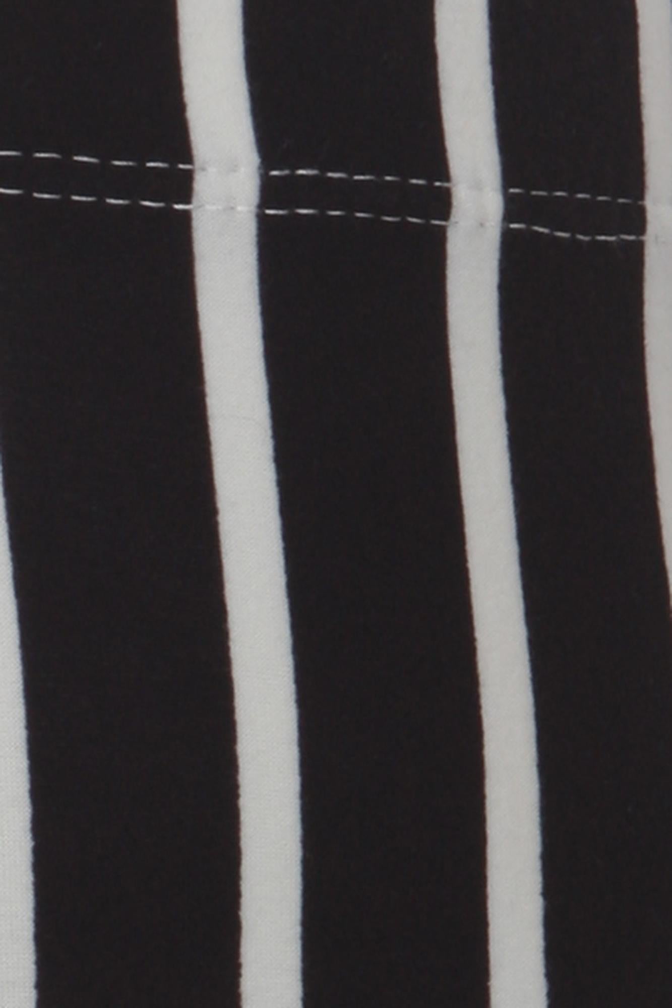 Wholesale Buttery Soft Black Vertical Pinstripe Kids Leggings