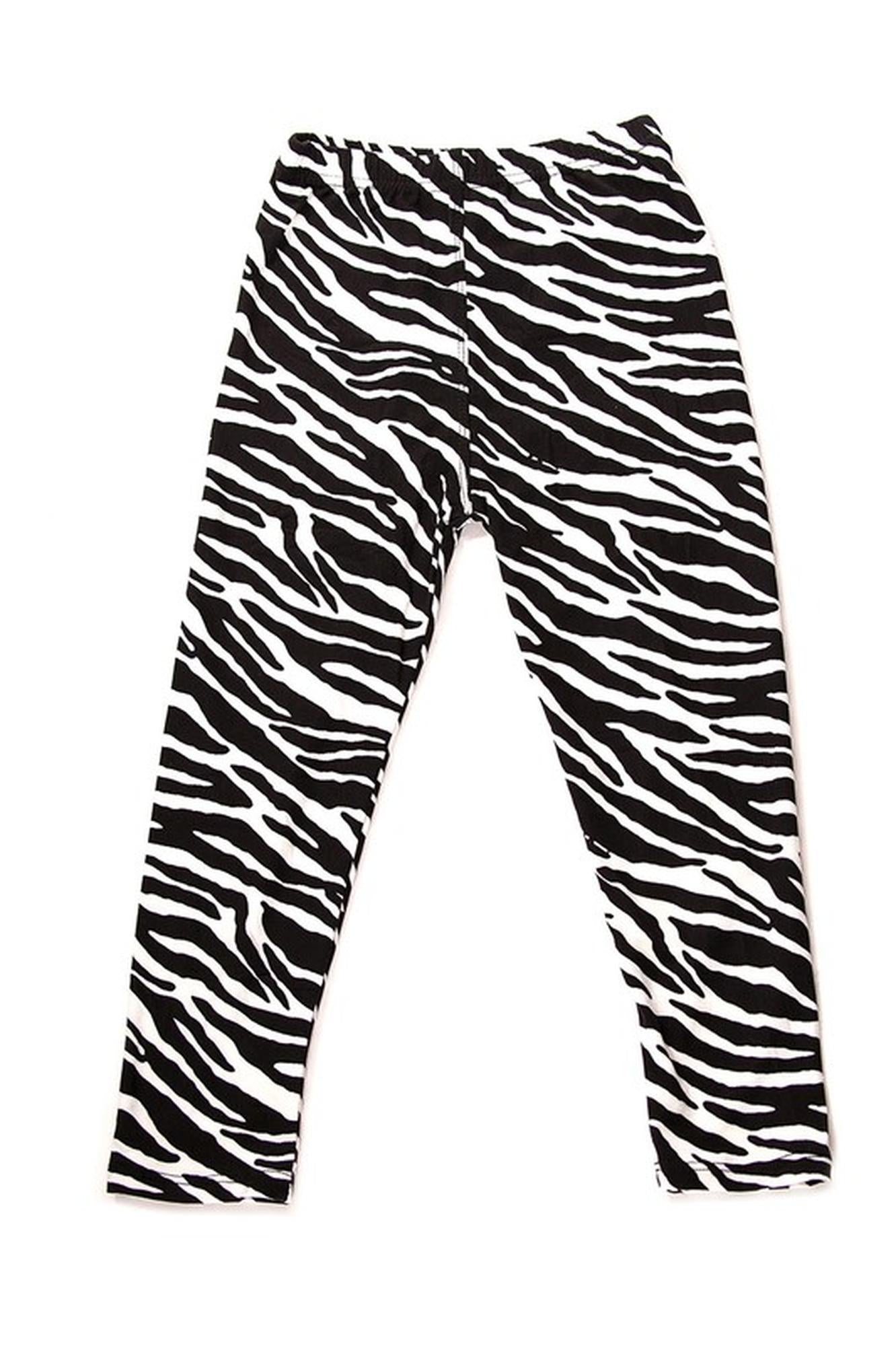 Wholesale Buttery Soft Zebra Print Kids Leggings