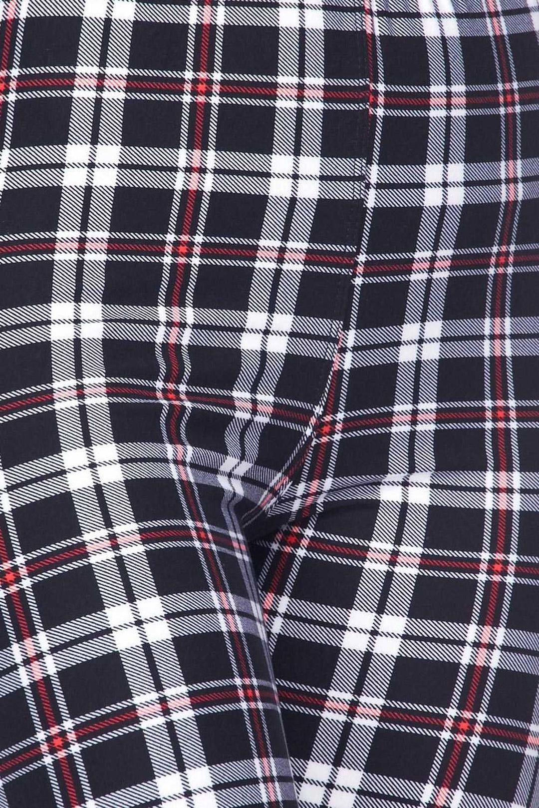 Wholesale Buttery Soft Burgundy Stripes Plaid Kids Leggings