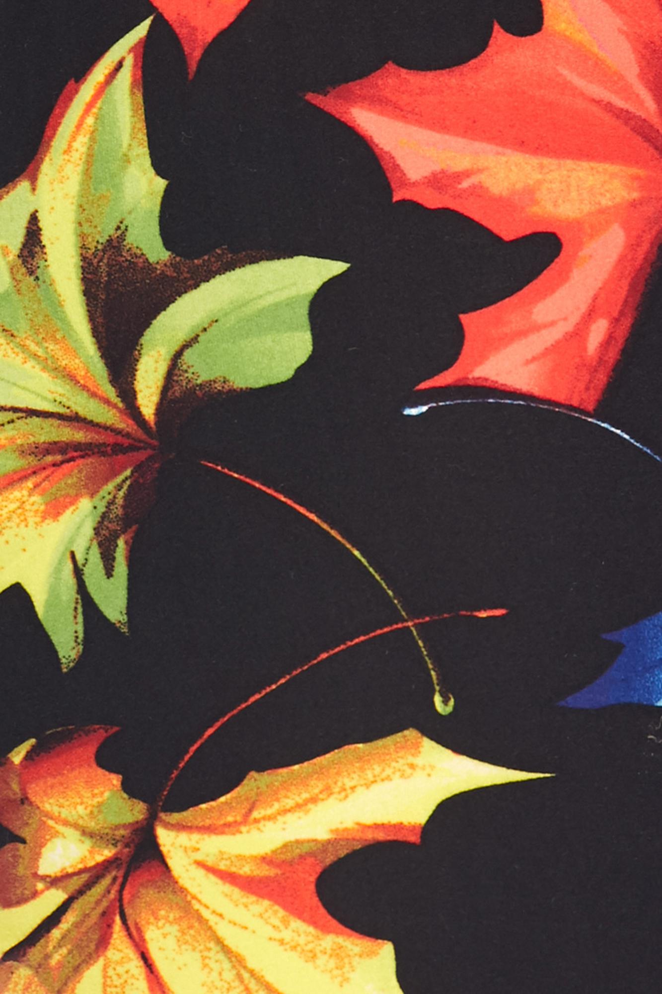 Wholesale Buttery Soft Autumn Leaves Kids Leggings