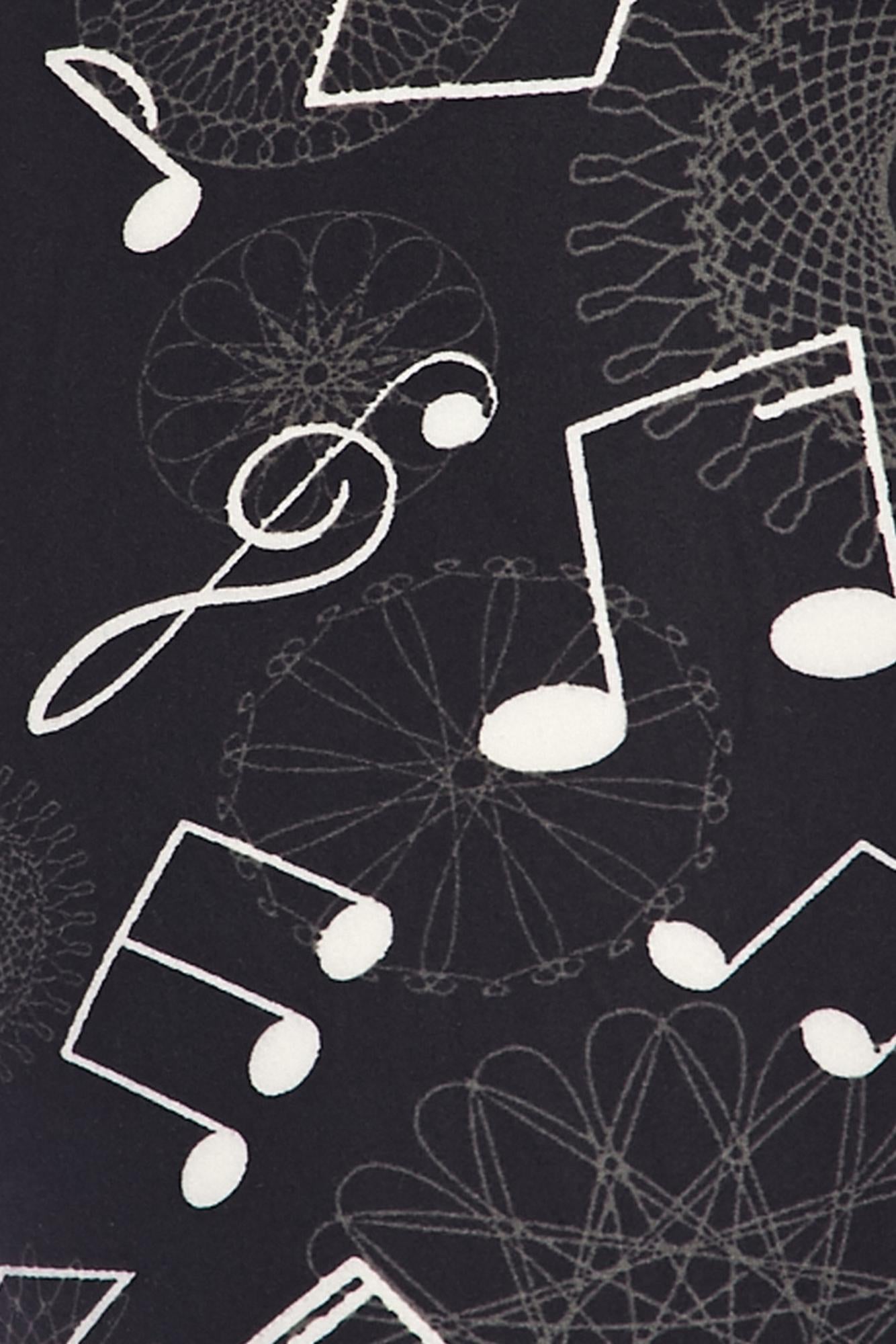 Wholesale Buttery Soft Musical Note Geometry Kids Leggings