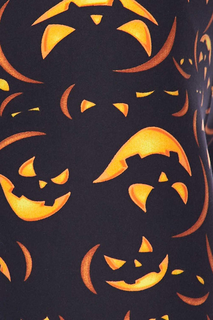 Wholesale Buttery Soft Evil Halloween Pumpkins Kids Leggings