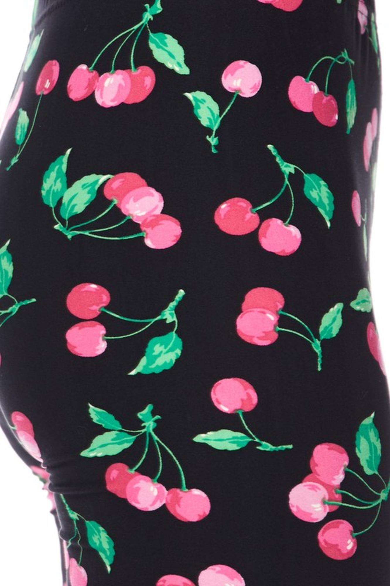 Wholesale Buttery Soft Pink Cherry Kids Leggings