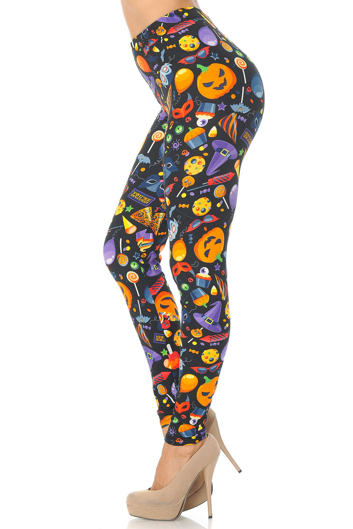 Wholesale Buttery Soft Halloween Medley Kids Leggings