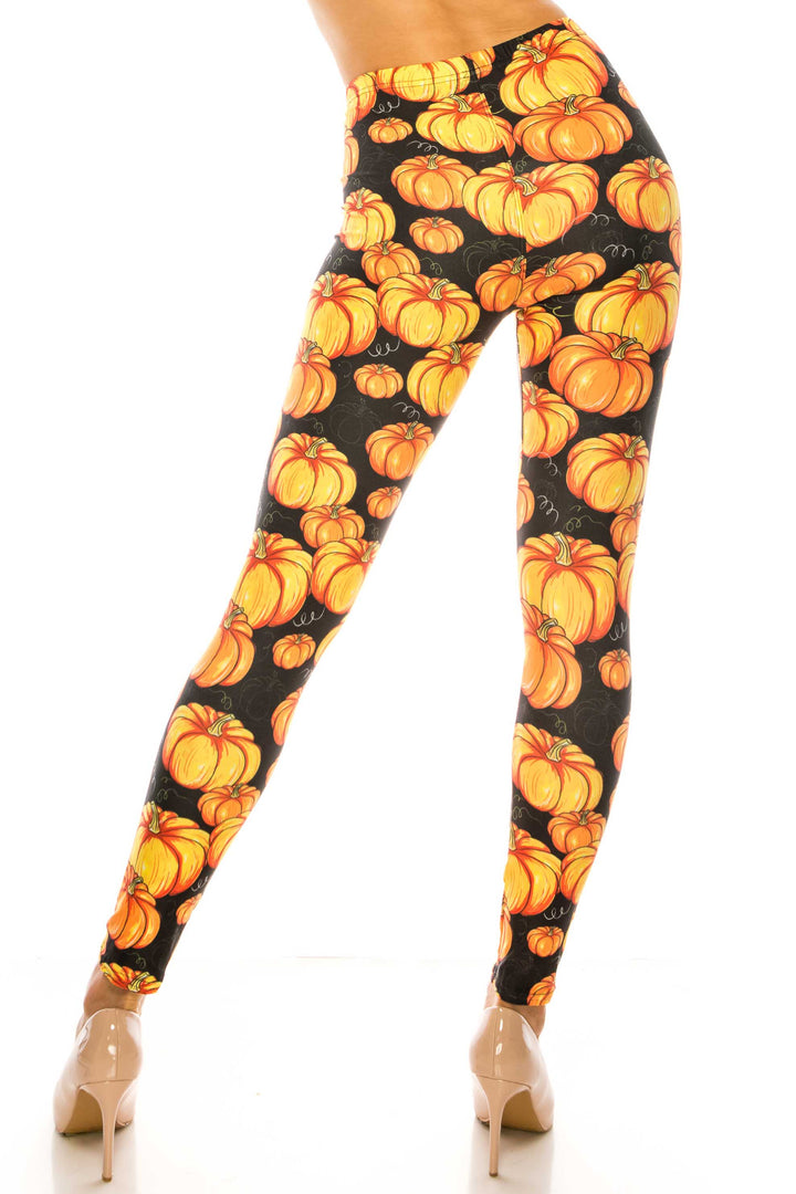 Wholesale Creamy Soft Autumnal Pumpkins Kids Leggings - USA Fashion