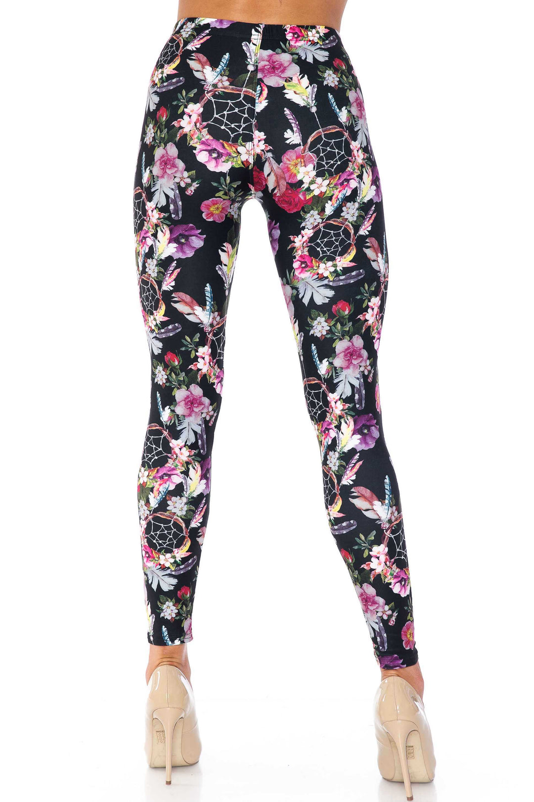 Wholesale Creamy Soft Floral Dreamcatcher Kids Leggings - USA Fashion