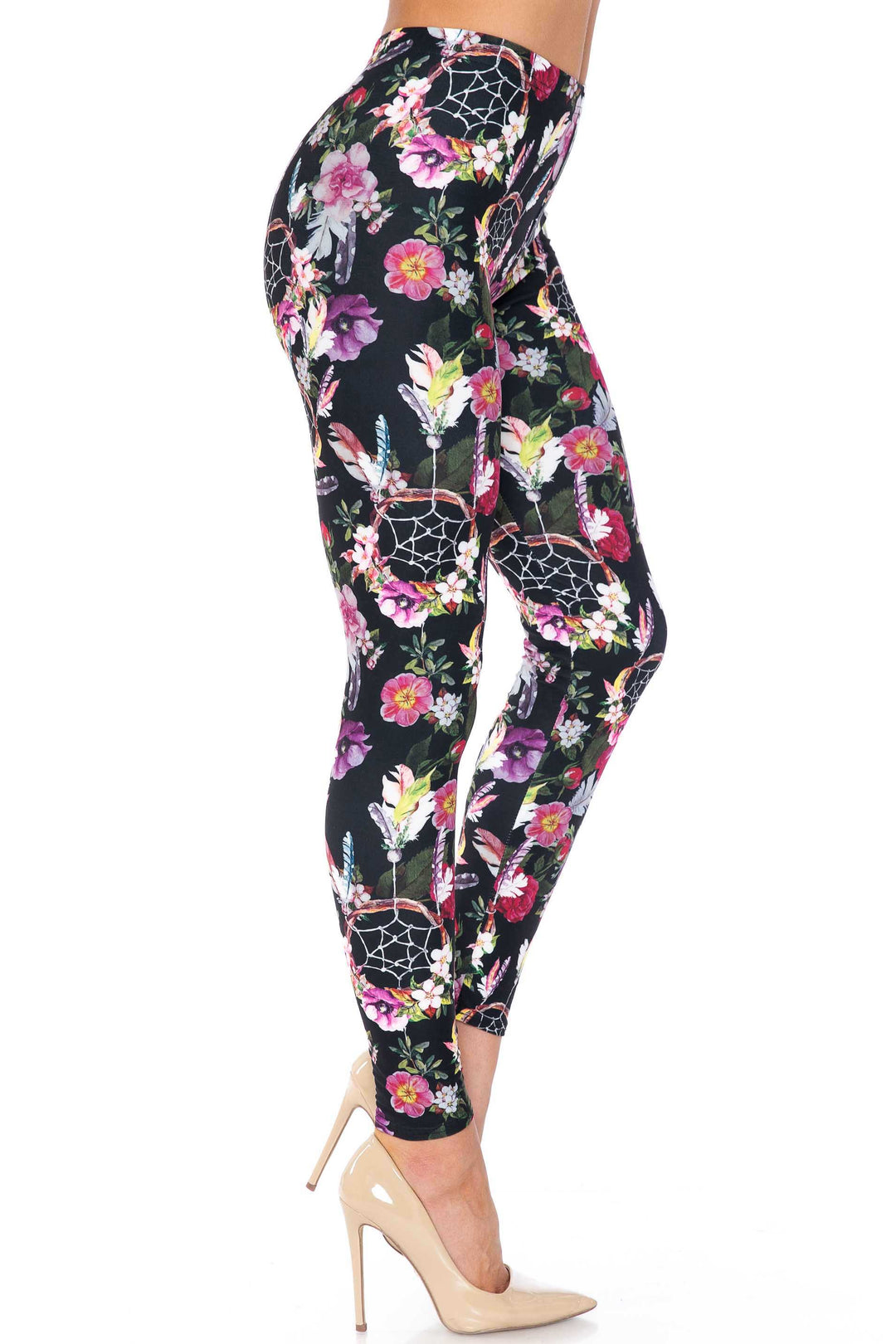 Wholesale Creamy Soft Floral Dreamcatcher Kids Leggings - USA Fashion