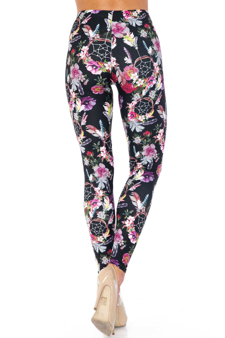 Wholesale Creamy Soft Floral Dreamcatcher Kids Leggings - USA Fashion