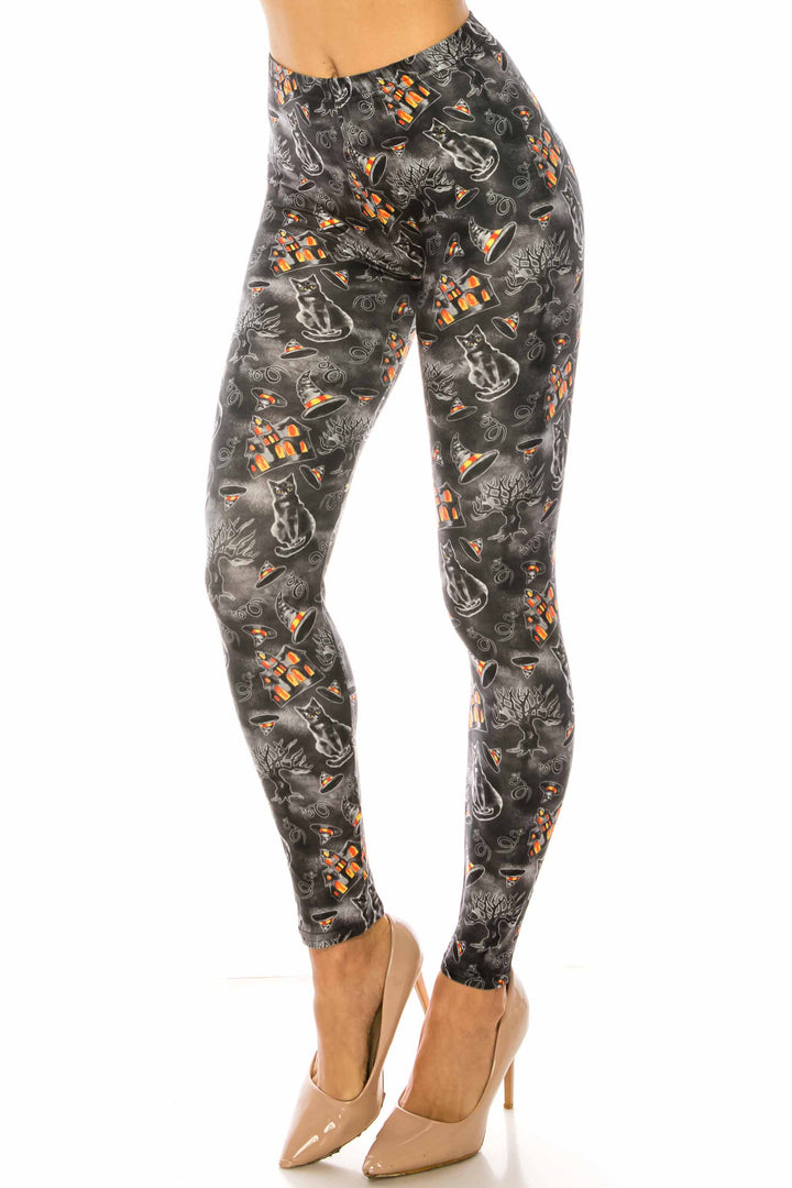 Wholesale Creamy Soft Haunted Halloween Kids Leggings - USA Fashion