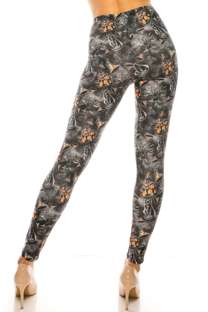 Wholesale Creamy Soft Haunted Halloween Kids Leggings - USA Fashion